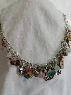 A - Beautiful handmade multicolored charm necklace